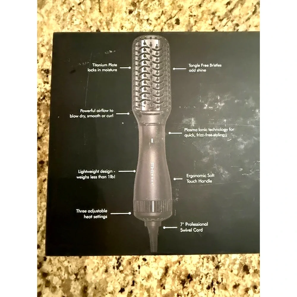 FHI Heat the Polisher Pro Air-Drying Brush Plasma Ionic Technology Smooth $160